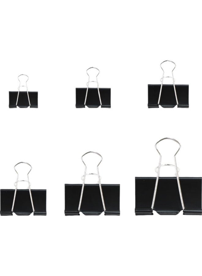 Befon Deyin 1 Long Tail Clip, 9Mm Binder Clip, Small Black Metal Clip, Paper Clip, Document Clip, File Clip, Office Supplies, 40 Pieces/Tube, 3883 - Image 1