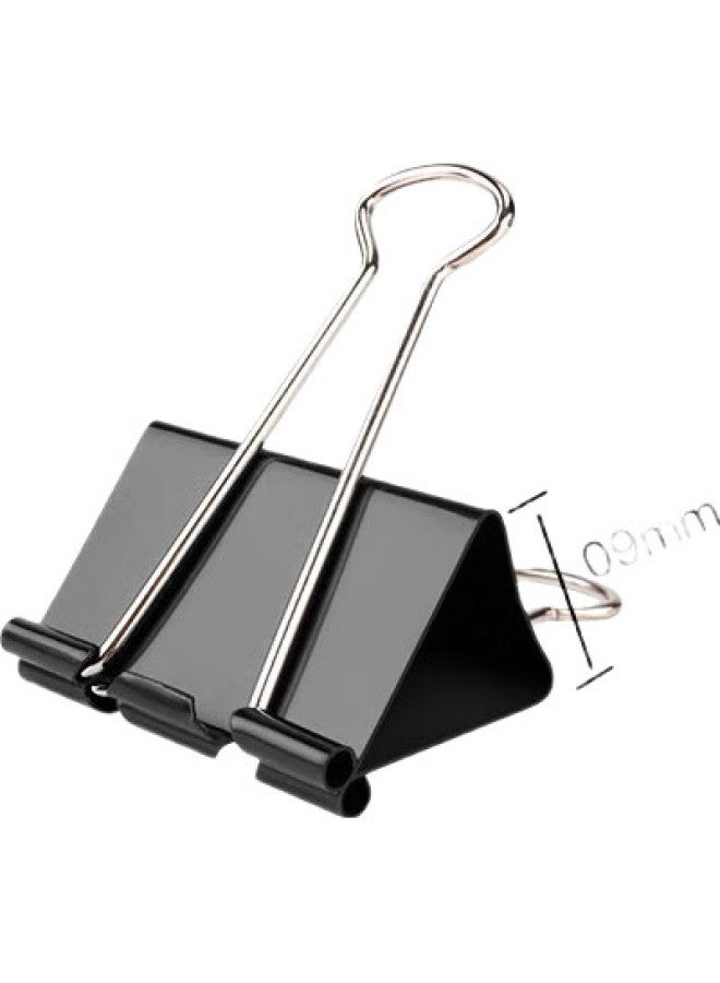 Befon Deyin 1 Long Tail Clip, 9Mm Binder Clip, Small Black Metal Clip, Paper Clip, Document Clip, File Clip, Office Supplies, 40 Pieces/Tube, 3883 - Image 2