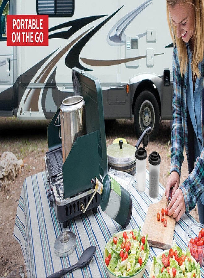 SIGNORAWARE Salt and Pepper Shakers Moisture Proof Set of 2 Large Salt Shaker to go Camping Picnic Outdoors Kitchen Lunch Boxes Travel Spice Set Clear with Black Lids Plastic Airtight Dispenser - Image 5