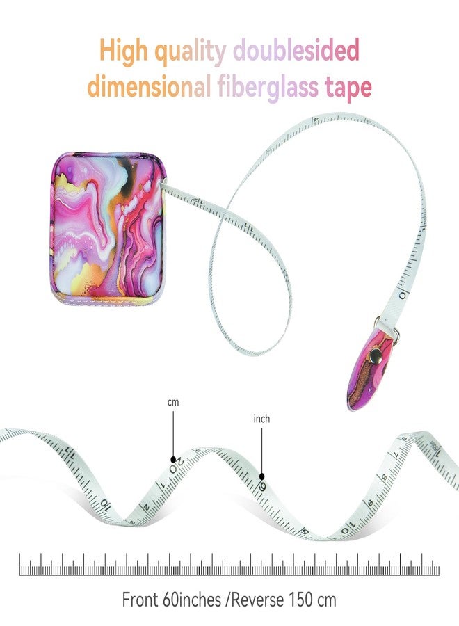 Aaymoous Mini Retractable Soft Tape Measure for Sewing, Cloth, Fabric & Body Measurements - Pink - Image 3