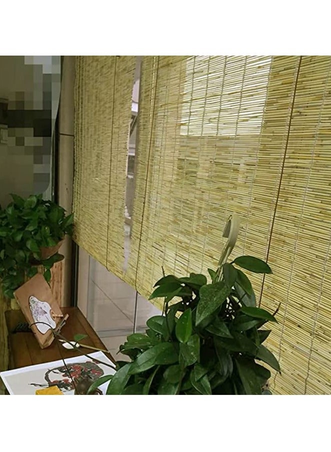 HOME TASTE 2-Pack Natural Reed Roller Blinds (100x200cm) – Eco-Friendly Privacy & Shade for Balconies, Gardens & Sunrooms - Image 3