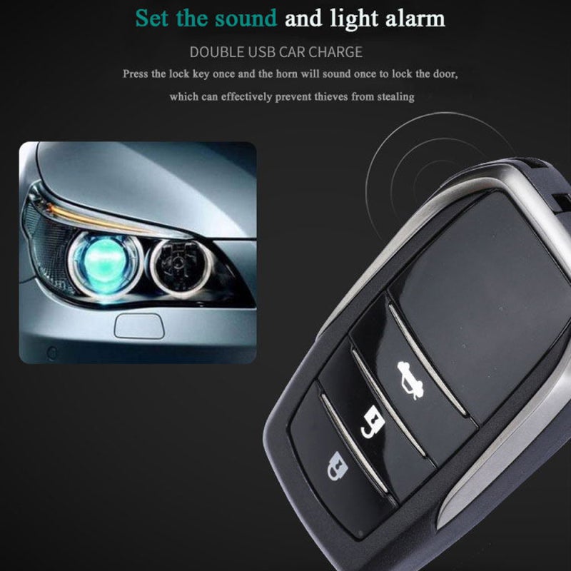 Car Alarm System 1-Button Start Stop Passive Keyless Entry Car Anti-Theft System With Push Button Start - PKE Function For Vehicle Security - Image 2