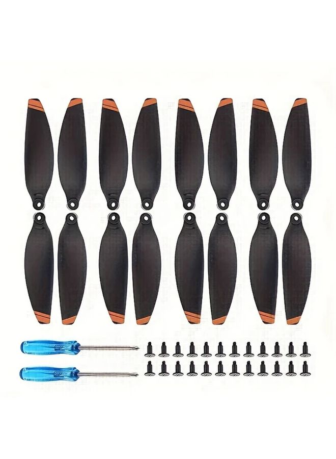 DJI Mavic Mini Propeller Replacement 16pc Set Black Red Blue White Durable Lightweight High Quality - Image 1