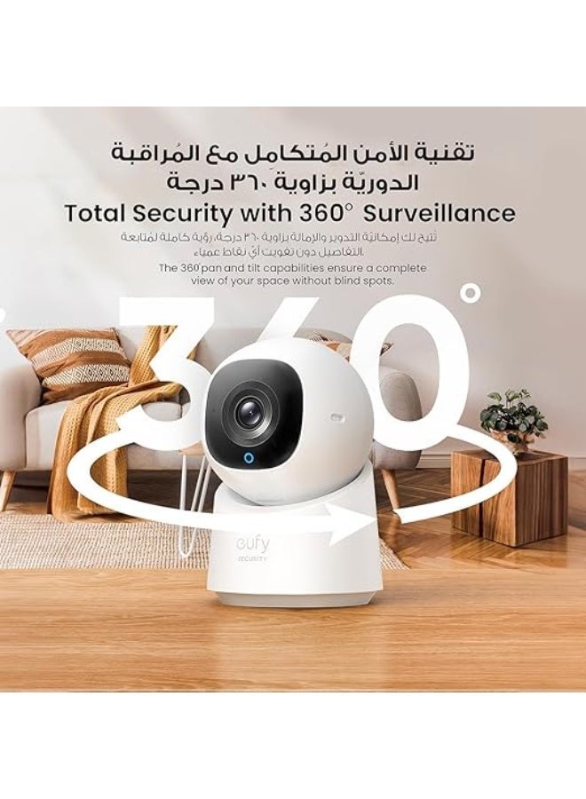 eufy Security Indoor Cam C220, 2K Resolution Security Camera, 360° PTZ, Wi-Fi, AI Tracking - Image 4