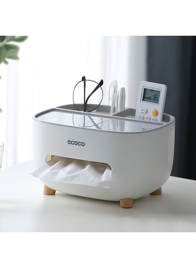 إيكوكو علبه مناديل بارجل خشب + منظم - Image 1