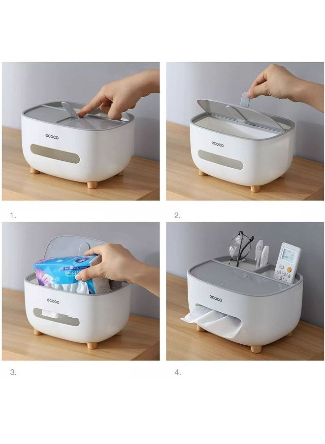 إيكوكو علبه مناديل بارجل خشب + منظم - Image 2