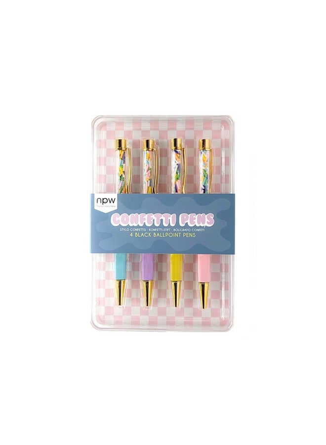 NPW 4 PACK SPRINKLE PENS - Cute Confetti Pen Set; Trendy Stationery Art Supplies, Ballpoint Pens for Journal Writing or Planners; Great Gift for Teen Girls, Kids, Women or Teachers - Image 3