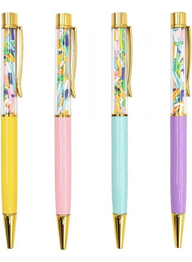NPW 4 PACK SPRINKLE PENS - Cute Confetti Pen Set; Trendy Stationery Art Supplies, Ballpoint Pens for Journal Writing or Planners; Great Gift for Teen Girls, Kids, Women or Teachers - Image 2