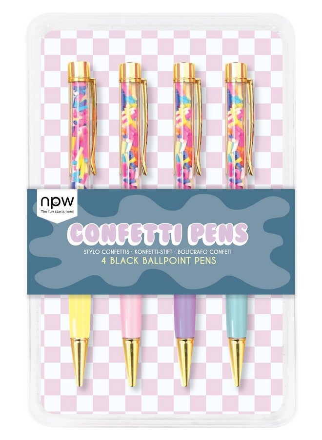 NPW 4 PACK SPRINKLE PENS - Cute Confetti Pen Set; Trendy Stationery Art Supplies, Ballpoint Pens for Journal Writing or Planners; Great Gift for Teen Girls, Kids, Women or Teachers - Image 4