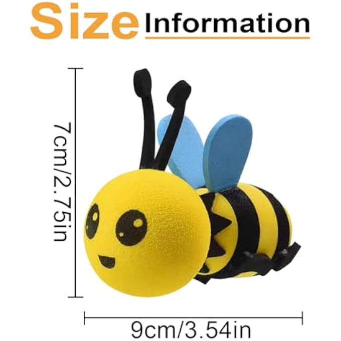 rayihni 1 Pcs Honey Bee Aerial Ball Cute Car Antenna Toppers Aerial Ball Roof Decorative Antenna EVA Aerial Ball Anti-Collision Doll Decoration Ball for All Kinds Car - Image 3