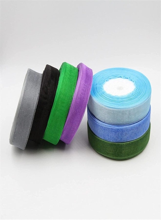 Delite Ribbons شريط أورجانزا (أكثر من 20 لونًا مختلفًا بالداخل) (الطول 35 مترًا، العرض 0.5 بوصة) | شريط لتغليف الهدايا، وصنع فيونكات الهدايا، والزينة، ومقابض الحقائب (وردي، عبوة من قطعة واحدة) - Image 3