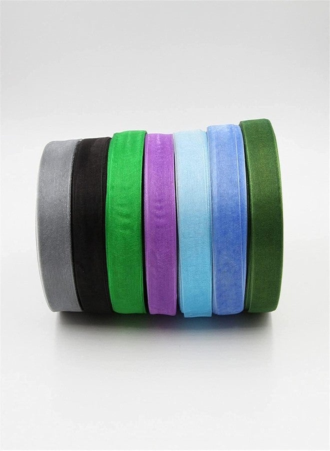 Delite Ribbons شريط أورجانزا (أكثر من 20 لونًا مختلفًا بالداخل) (الطول 35 مترًا، العرض 0.5 بوصة) | شريط لتغليف الهدايا، وصنع فيونكات الهدايا، والزينة، ومقابض الحقائب (وردي، عبوة من قطعة واحدة) - Image 2