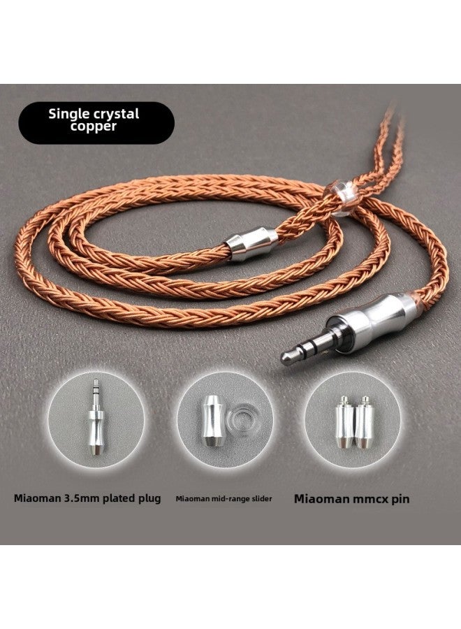 Waist 16-strand Silver-plated Earphone Upgrade Mmcx/2pin 0.78/0.75/ie400/a2dc/2.5/4.4-Color:Single Crystal Copper 16 Wire-Length:IPXUE6 Live Pin - Image 1