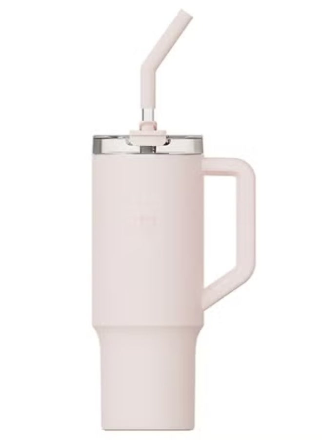 Xiaomi Straw Mug Cup,316L Stainless Steel Thermos Cup with Handle 1L Large Capacity for Sports Car Travel - Image 1