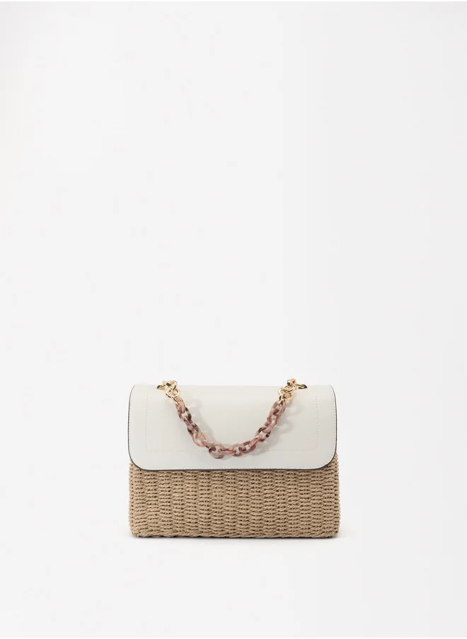 PARFOIS Straw-Effect Crossbody Bag