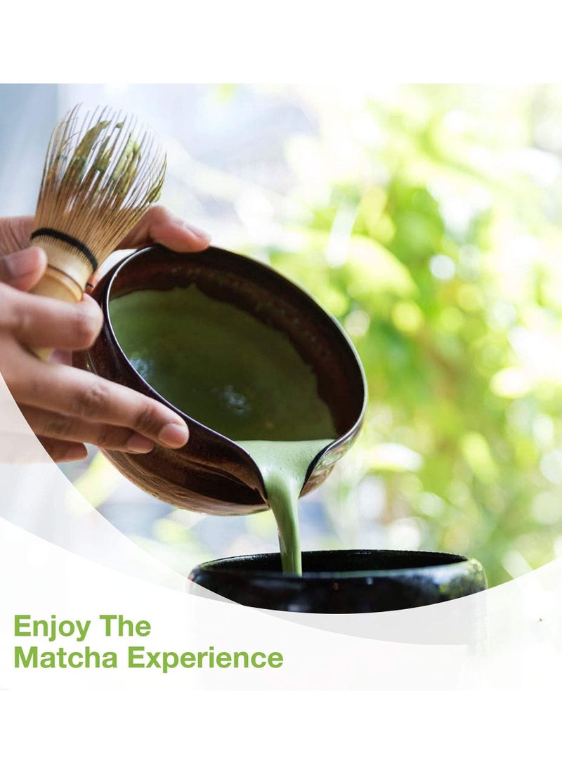 Homeosoobone - 3 Piece Matcha Set Bamboo Whisk Matcha Mixer Tea Spoon Traditional Scoop Chashaku - Image 1