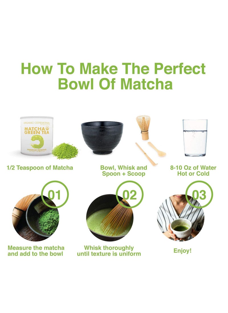 Homeosoobone - 3 Piece Matcha Set Bamboo Whisk Matcha Mixer Tea Spoon Traditional Scoop Chashaku - Image 1