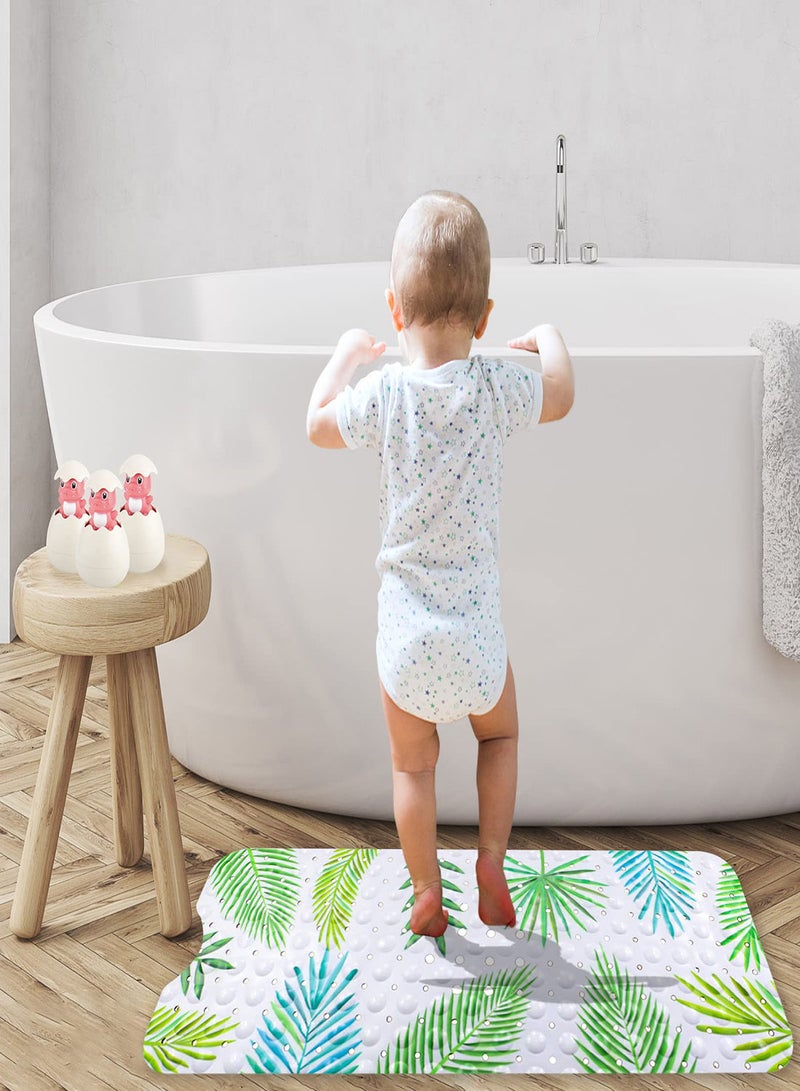 Kids Non-Slip Bathtub Mat, 100x40cm, Anti-Slip Shower Mat with 200 Suction Cups, PVC Material, Cartoon Sea Animal Design, Machine Washable Bath Mat for Children and Babies - Image 2