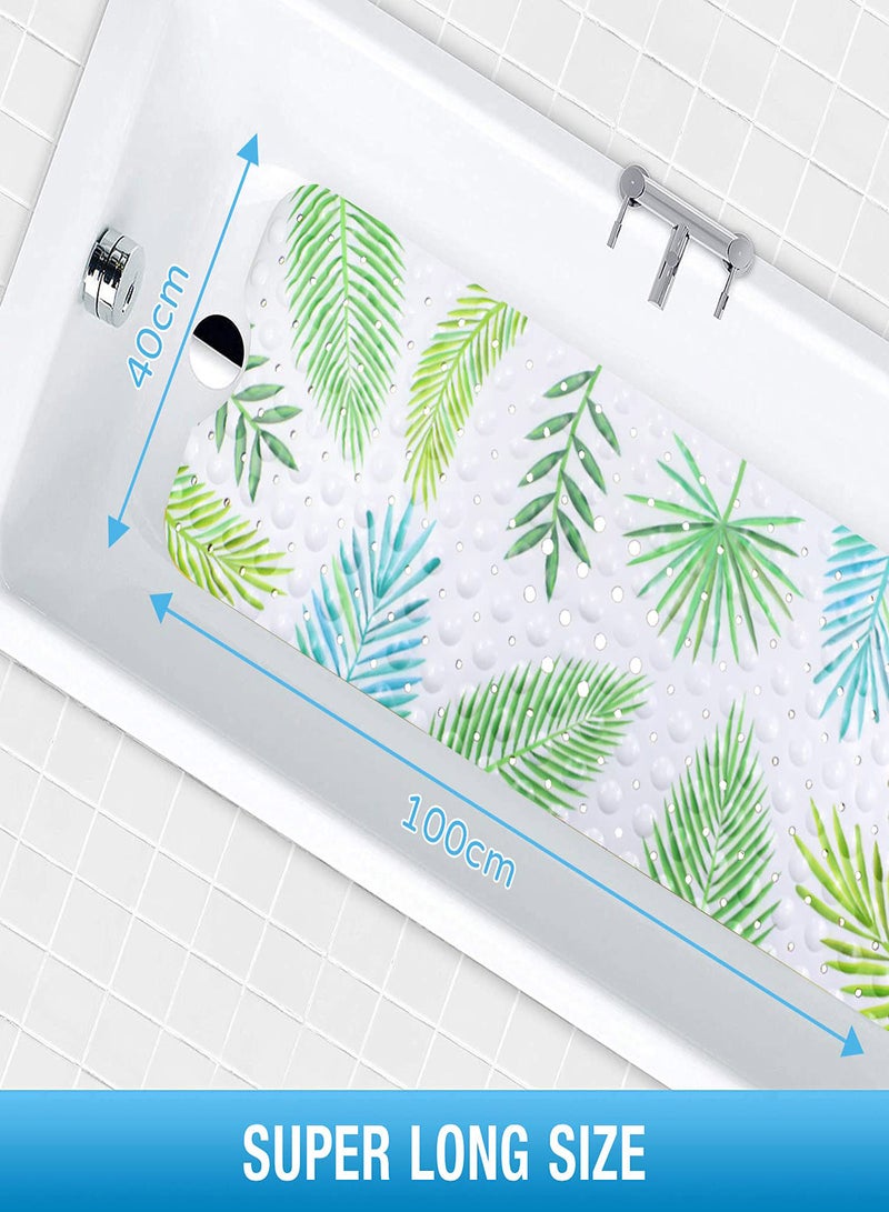 Kids Non-Slip Bathtub Mat, 100x40cm, Anti-Slip Shower Mat with 200 Suction Cups, PVC Material, Cartoon Sea Animal Design, Machine Washable Bath Mat for Children and Babies - Image 5