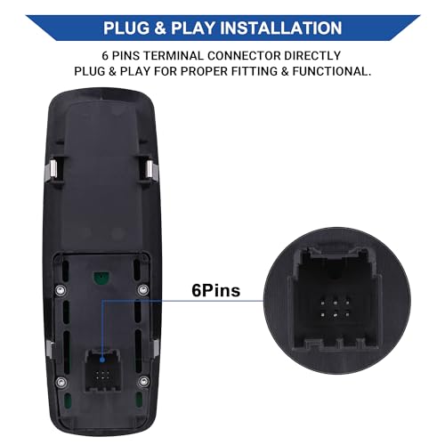 Obaee Passenger Side Power Window Switch 4602544AG Compatible with 2008-2012 Dodge Grand Caravan, Chrysler Town and Country, Jeep Liberty, Dodge Ram 1500, 2009-2010 Journey, 2007-2011 Nitro - Image 3