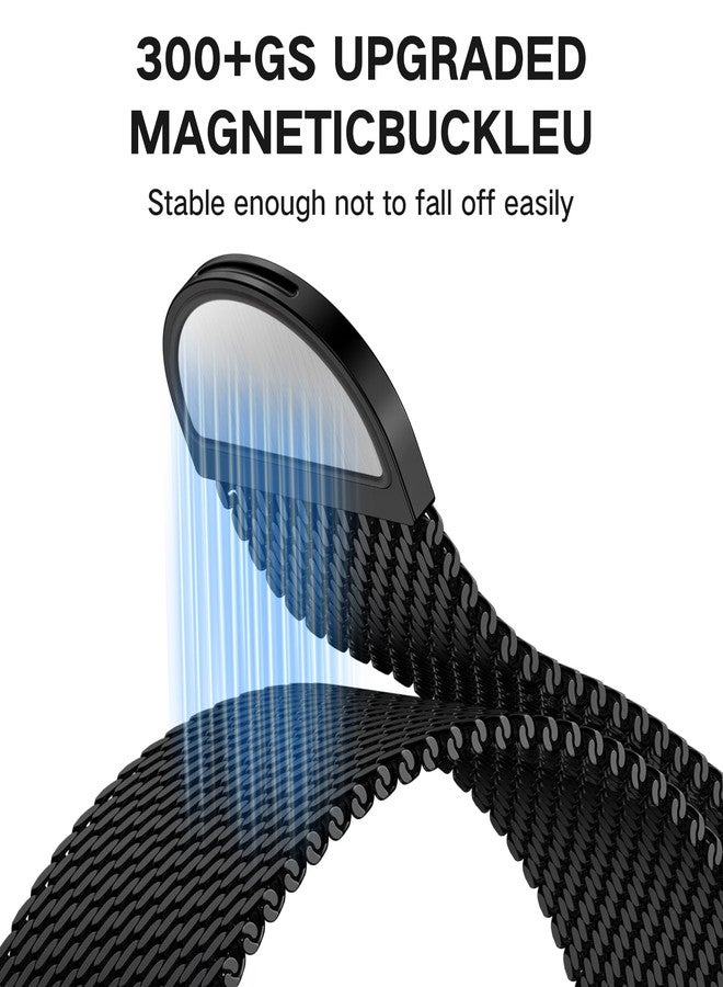 Zedoli Milanese Metal Loop Compatible with Apple Watch Ultra 3 Band 49mm 44mm 45mm 46mm 42mm,Stainless Steel Mesh Loop Magnetic for iWatch Band Series 11 10 9 8 7 6 5 4 3 2 1 SE Ultra 3 2 1 Men Black - Image 4