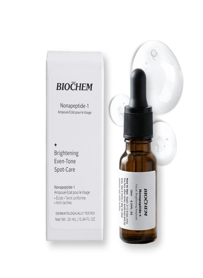 BIOCHEM Nonapeptide-1 Brightening Serum– Travel Size Ampoule for Even Skin Tone & Natural Glow– Anti-Aging Peptide Treatment for Face & Neck,0.34 fl oz/10 mL - Image 1