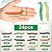 Arrowbash 24 Pcs Simulation Caterpillar Fake Worm Crawling Insects Educational Learning Accessories Spring Summer Prank Joke Items Interactive Play Favors - Image 4