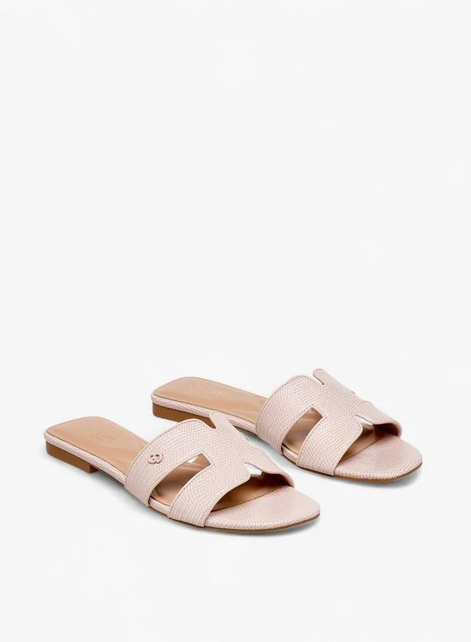 سيليست Women Animal Textured Slide Sandals