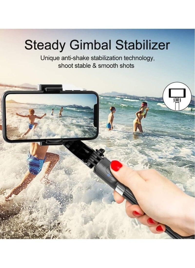 Selfie Stick Gimbal Stabilizer,  360° Rotation Tripod with Wireless Remote, Portable Phone Holder, Auto Balance 1-Axis Gimbal for Smartphones Tiktok Vlog Youtuber Live Video Record - Image 2