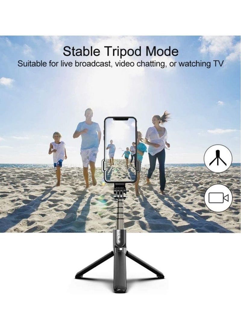 Selfie Stick Gimbal Stabilizer,  360° Rotation Tripod with Wireless Remote, Portable Phone Holder, Auto Balance 1-Axis Gimbal for Smartphones Tiktok Vlog Youtuber Live Video Record - Image 3