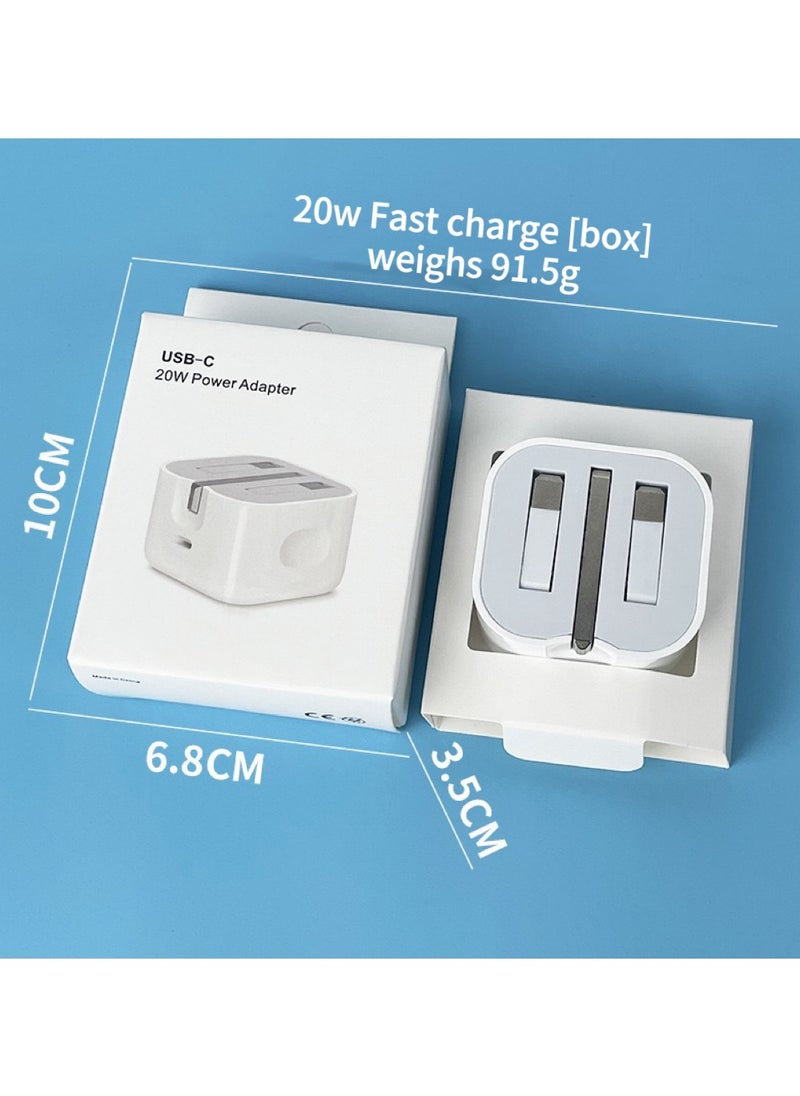 Generic - iPhone 20W Fast Charger | USB C Wall Fast Charger Compatible with iPhone 15/14/14 Pro/14 Pro Max/13/12/SE2020/11/XR/XS Max/X/iPad - Image 1
