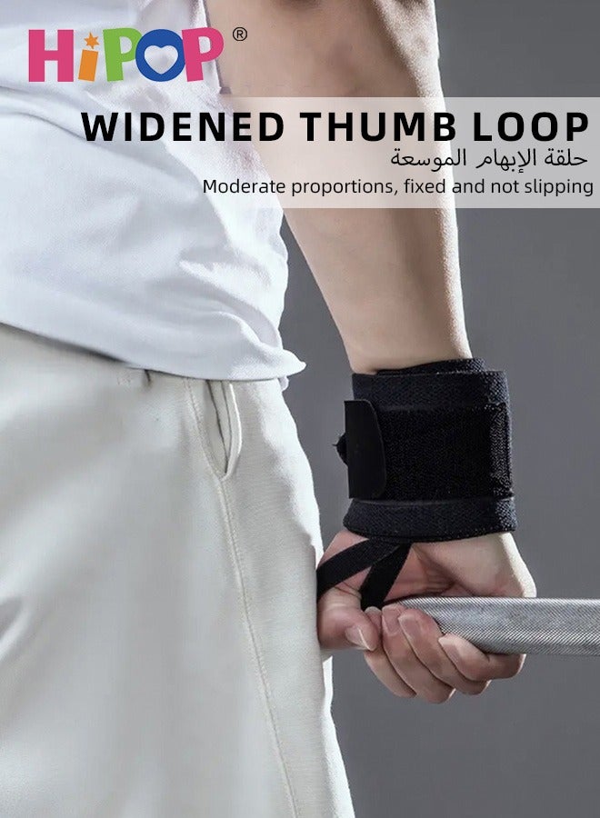 HIPOP 2PCS Wrist Wraps with Wrist Support, Adjustable Wrist Brace with Thumb Loops, Wrist Bands for Men and Women Fitness Weightlifting Gym Workout - Image 5