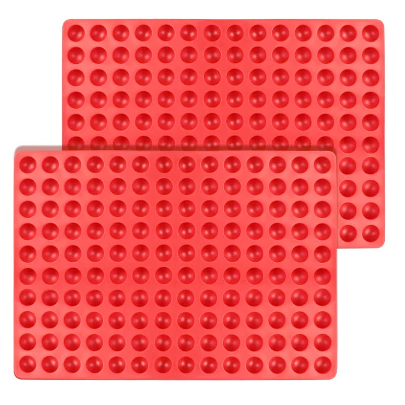 BTYMS 2 Pcs Small Silicone Molds, 140 Cavity Semi Sphere Molds for Chocolate, Baking, Homemade Candy, Wax Melts Beads, Ice Balls, DIY Dog Training Treats - Image 1