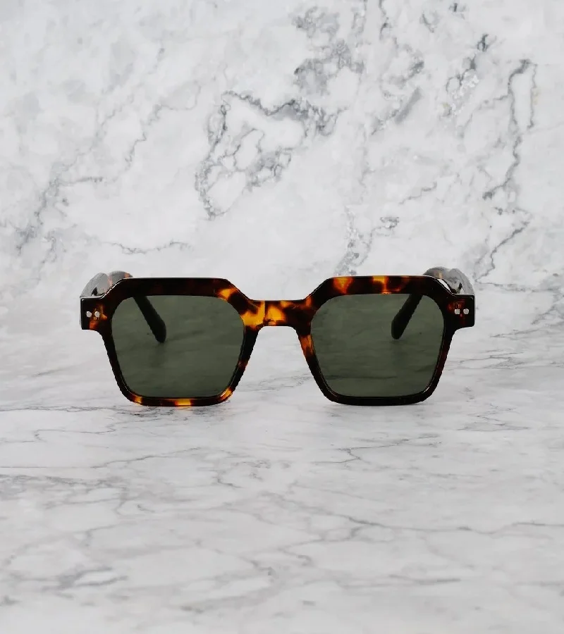 Explicit Poets Explicit Poets Unisex ELLIOT Tortoise - Green Stylish Sunglasses, 12EP1
