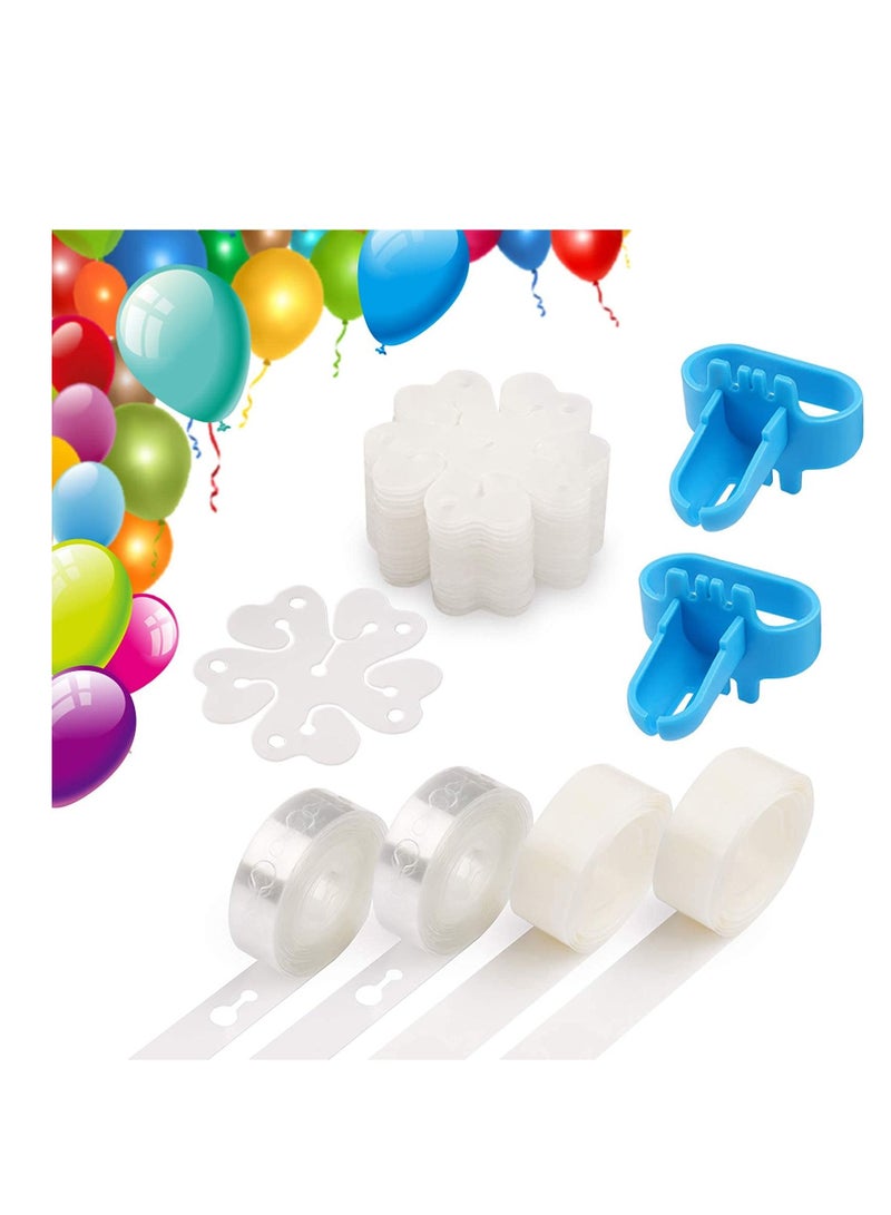 Excefore Balloon Decorating Strip Kit for Arch Garland 32Ft Balloon Tape Strip, 2 Pcs Tying Tool, 200 Dot Glue, 20 Ballon Flower Clip for Party Wedding Birthday Xmas Baby Shower DIY - Image 1