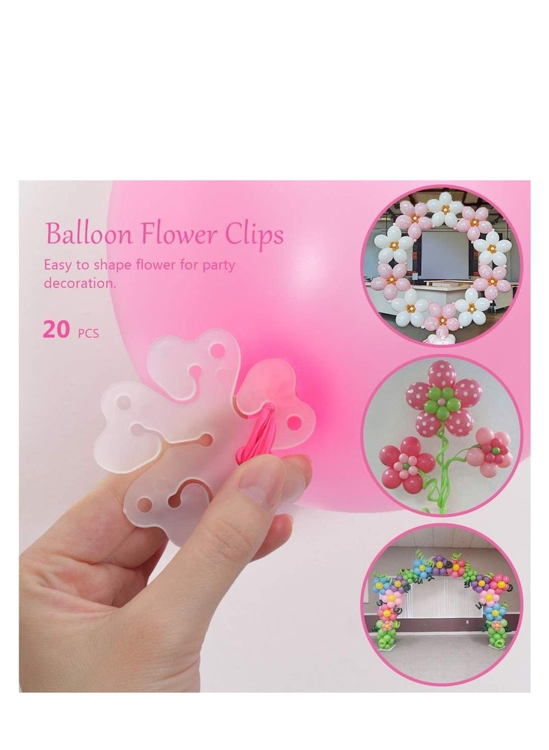 Excefore Balloon Decorating Strip Kit for Arch Garland 32Ft Balloon Tape Strip, 2 Pcs Tying Tool, 200 Dot Glue, 20 Ballon Flower Clip for Party Wedding Birthday Xmas Baby Shower DIY - Image 4