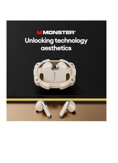 Monster Monster XKT10 Pro Bluetooth 5.3 Earphones Wireless Headphones Game Headset Waterproof TWS Noise Reduction With Mic Sports Earbud, BEIGE  - Image 2
