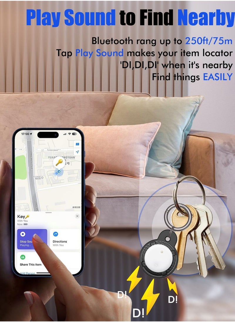 XQOOPS Smart Tracker Item Finder for Apple Find My (iOS Only), Super MINI Size Key Finder Item Locator for Luggage,Wallet,Bicycle and More, IPX6 Waterproof Works Like Apple Airtag(White-1 Pack) - Image 4