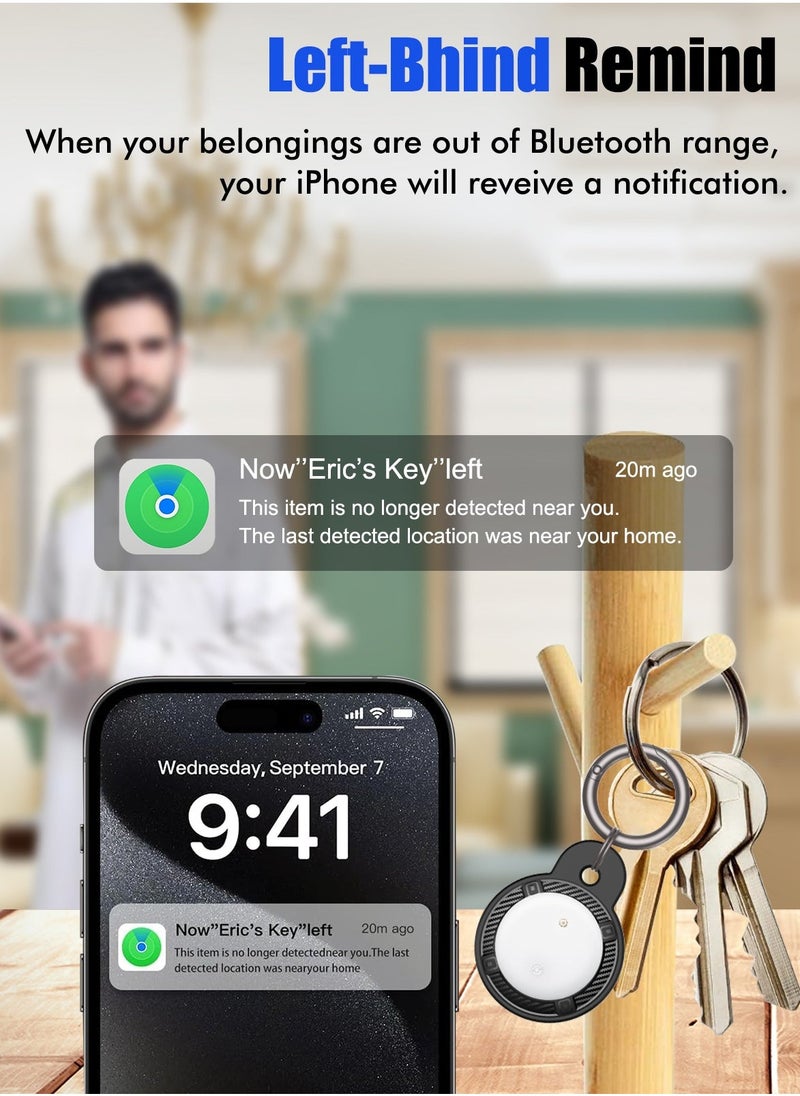 XQOOPS Smart Tracker Item Finder for Apple Find My (iOS Only), Super MINI Size Key Finder Item Locator for Luggage,Wallet,Bicycle and More, IPX6 Waterproof Works Like Apple Airtag(White-1 Pack) - Image 3