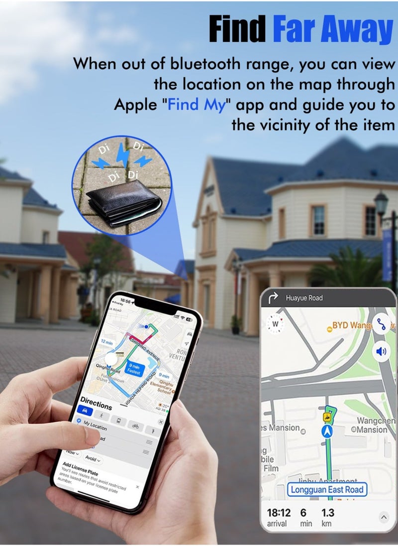 XQOOPS Smart Tracker Item Finder for Apple Find My (iOS Only), Super MINI Size Key Finder Item Locator for Luggage,Wallet,Bicycle and More, IPX6 Waterproof Works Like Apple Airtag(White-1 Pack) - Image 2