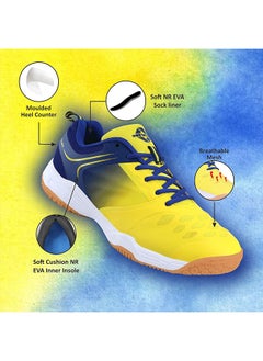 Nivia HY - Court 2.0 Badminton Shoes | For Mens and Boys | Non - Marking Round Sole | For Badminton, Squash, Tennis Players| Lace Up | Durable and Comfort  - Image 2