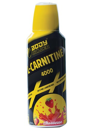 Body Builder L Carnitine 4000 Strawberry 500ml -25 Servings | Best Price KSA