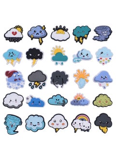Excefore Cloud Shoe Charms Weather, 25PCS Sun Shoes Charms Rain PVC Tornado Cute Lightning Clog Pins Accessories Party Favors Birthday Gifts Holidays Decoration for Boys Women Girls  - Image 1