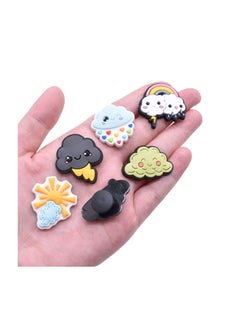 Excefore Cloud Shoe Charms Weather, 25PCS Sun Shoes Charms Rain PVC Tornado Cute Lightning Clog Pins Accessories Party Favors Birthday Gifts Holidays Decoration for Boys Women Girls  - Image 2