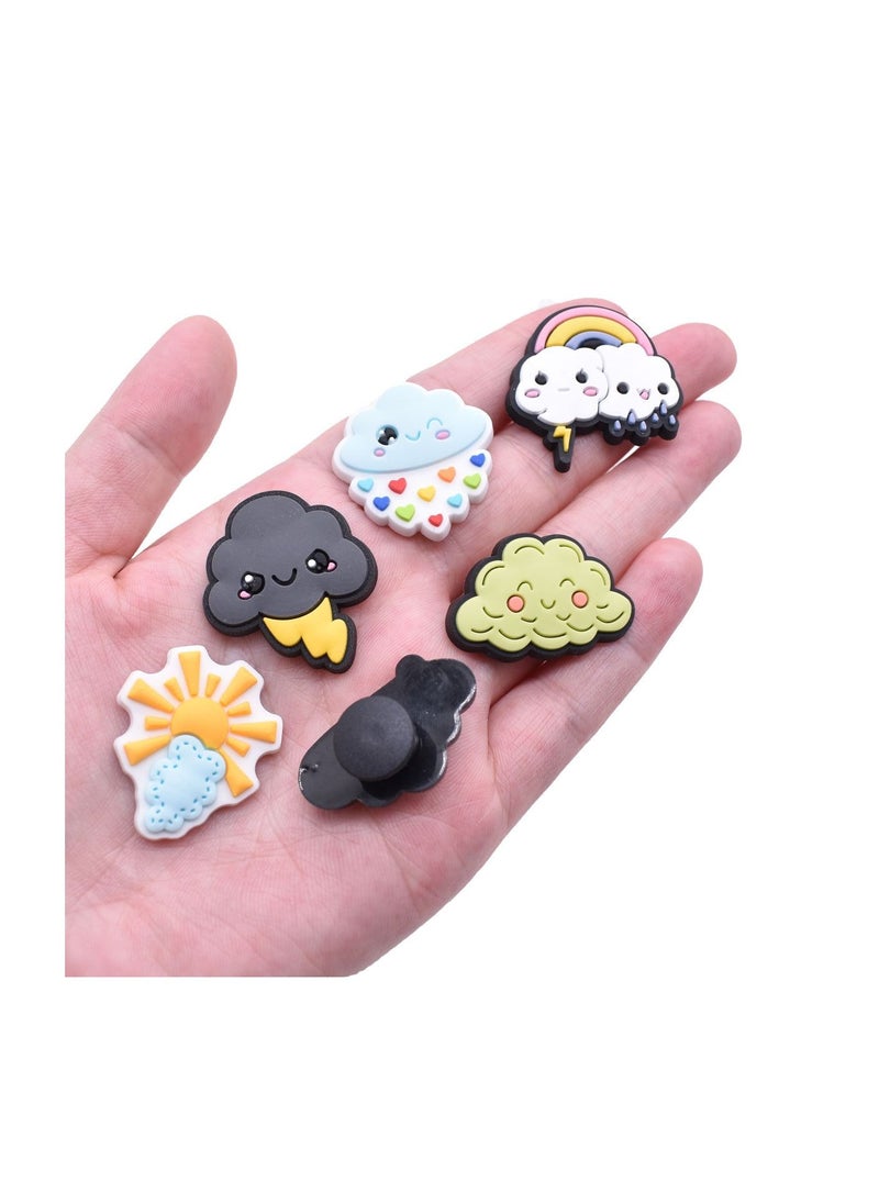 Excefore Cloud Shoe Charms Weather, 25PCS Sun Shoes Charms Rain PVC Tornado Cute Lightning Clog Pins Accessories Party Favors Birthday Gifts Holidays Decoration for Boys Women Girls  - Image 2