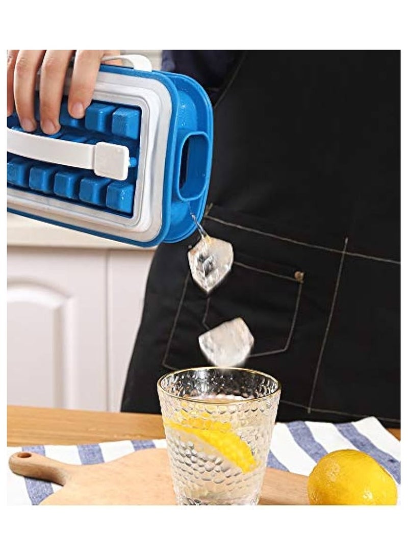 Generic 4 IN 1 - DISPENSER - MAKER - BIN - ICE PACK - Make And Serve Ice Without Ever Touching The Ice - The Sanitary Silicone Ice Tray for Freezer With Lid - Ice Cube  - Image 2