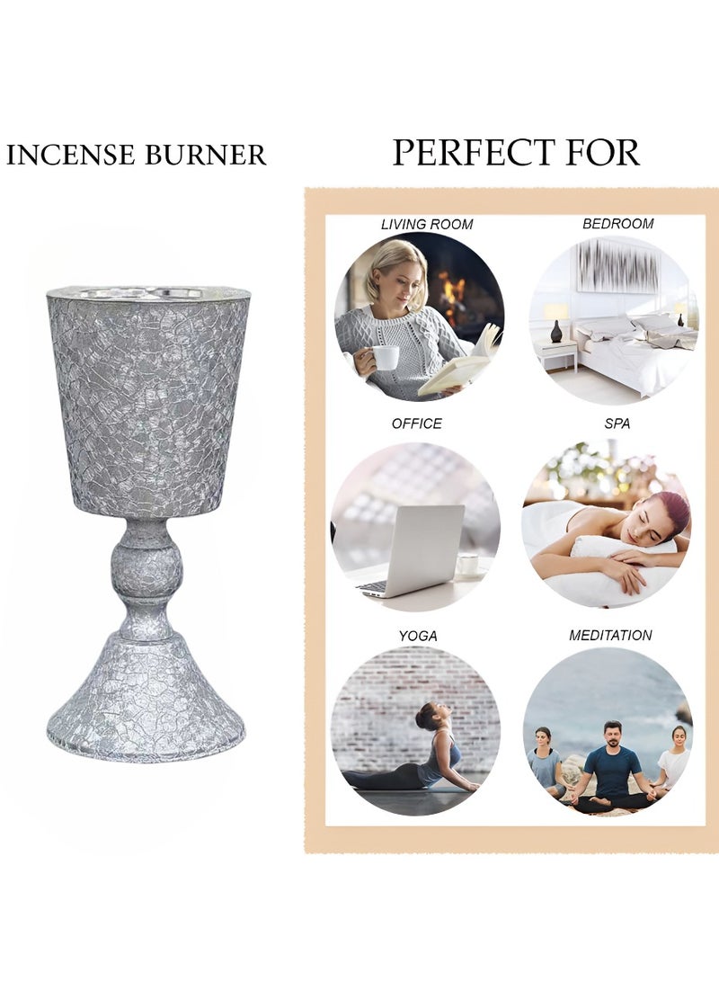 Unique Design Glass Incense Holder Aromatheraphy Bakhoor Oud Burner  - Image 5