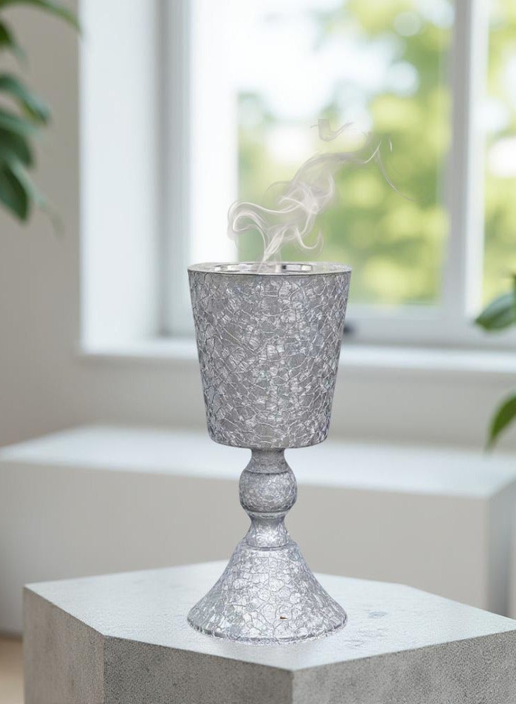 Unique Design Glass Incense Holder Aromatheraphy Bakhoor Oud Burner  - Image 2