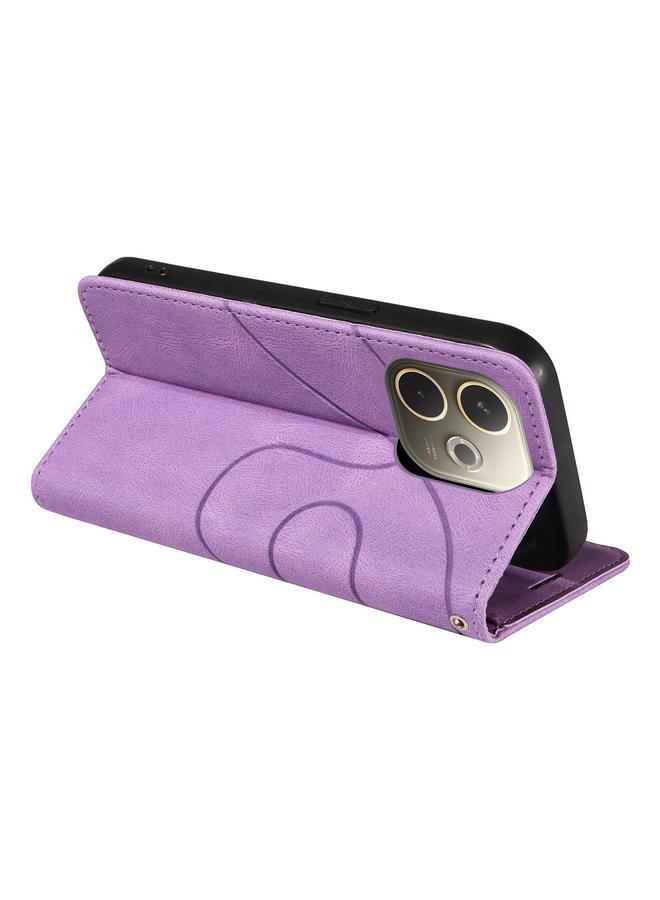 erorex Case For OPPO A5 Pro 5G Global Dual-color Splicing Flip Leather Phone Case - Image 5