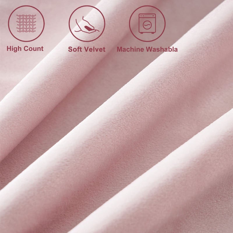 Topfinel Top Finel Blush Pink 26x26 Euro Pillow Shams Set of 2 Decorative Throw Pillow Covers for Bed  Soft Velvet Couch Pillow Covers with for Bedroom  Spring Cute Aesthetic Home Decor - Image 2